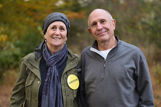 A woman who has glioblastoma and her caregiver husband spend their free time mentoring other patients and caregivers.